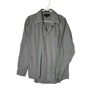 Alexander Julian Colours Mens Gray Long Sleeve Button Up Dress Shirt Size L